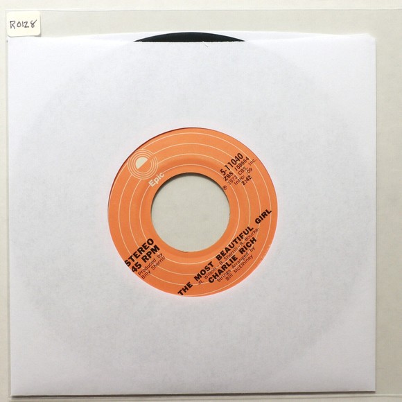Charlie Rich - The Most Beautiful Girl / I Feel Like Going Home 45rpm 7" Single - Picture 9 of 9